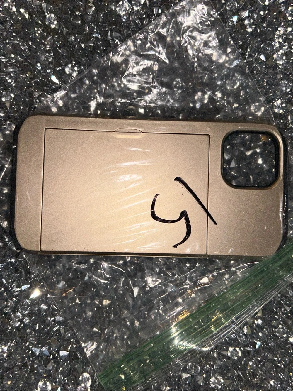 iPhone 15 wallet Slim Metallic Gold Laptop Accessory Cover